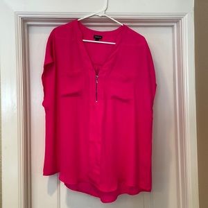 Torrid Size 0 Hot Pink Sleeveless Blouse.